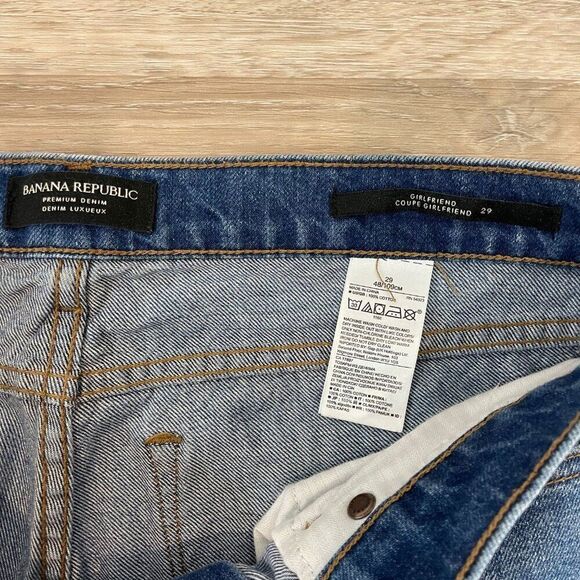 Banana Republic GIRLFRIEND JEAN Raw Hem Mid Rise 29 - Picture 4 of 8